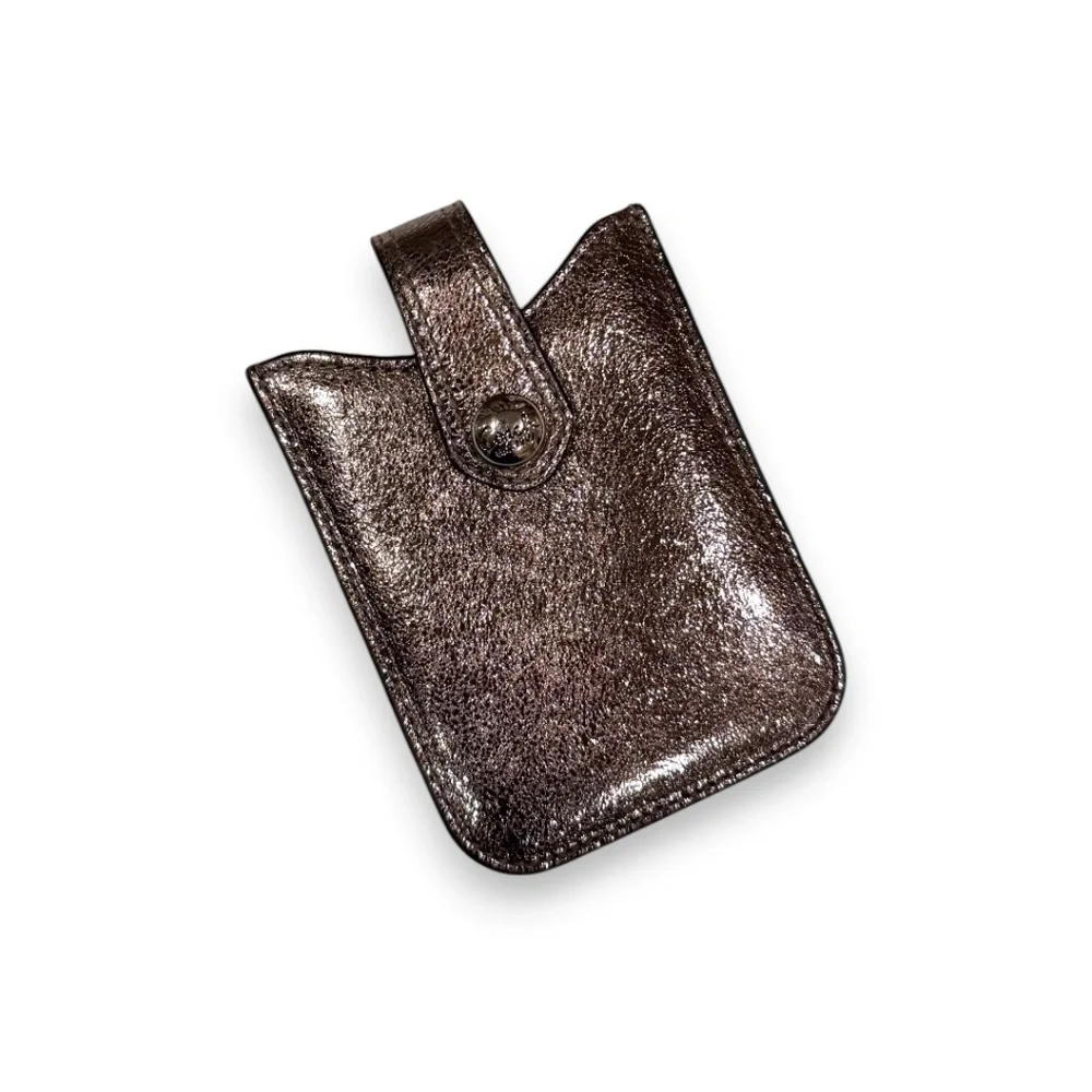 Coach Metallic Leather Phone Pouch / Mini Case